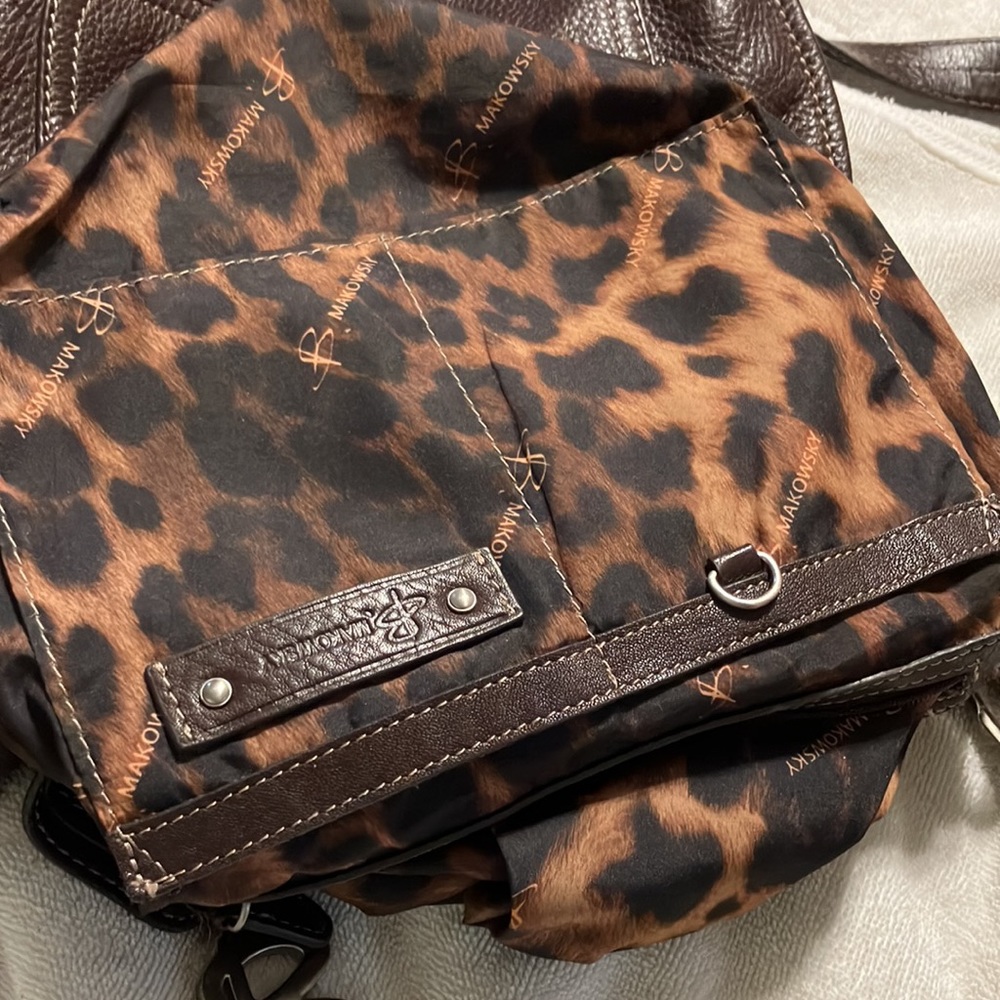 Dark Brown Leather Crossbody Bag with Front Buckle - Picture 6 of 8